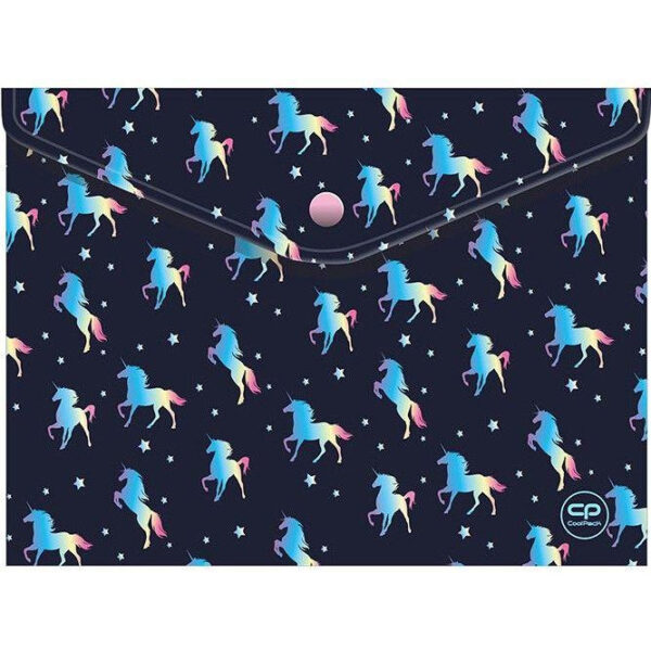 COOLPACK ΦΑΚΕΛΟΣ ΜΕ ΚΟΥΜΠΙ ΠΛΑΣΤΙΚΟΣ Α4 BLUE UNICORN 24352CP